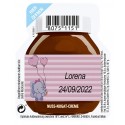 15g di Nutella per un servizio personalizzato con adesivo per il battesimo della bambina