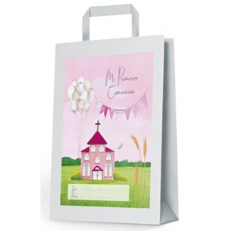Borsa media comunione chiesa rosa