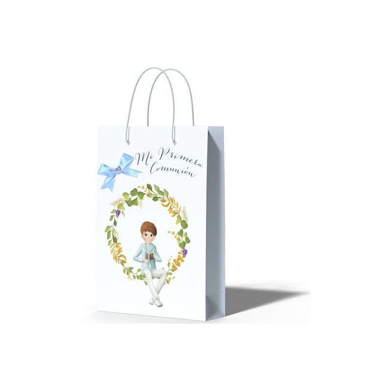 Borsa piccola fiocco comunione bimbo orla