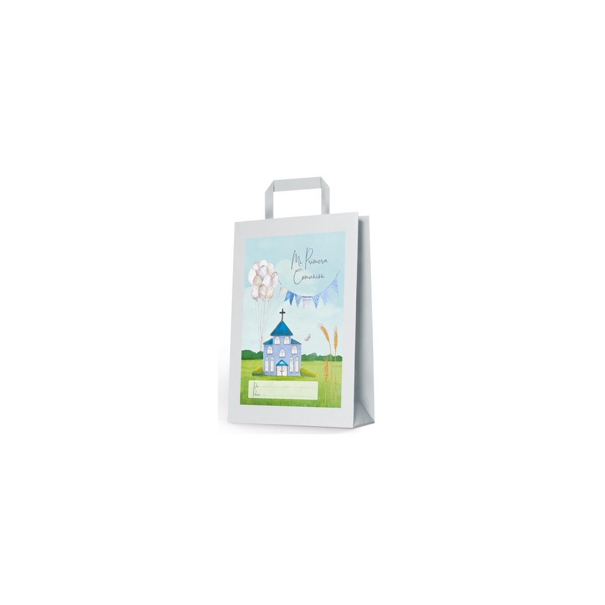 Borsa piccola comunione chiesa blu