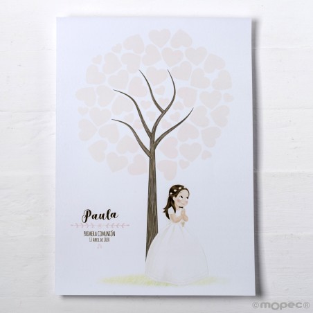 Foglio di firme comunione ragazza