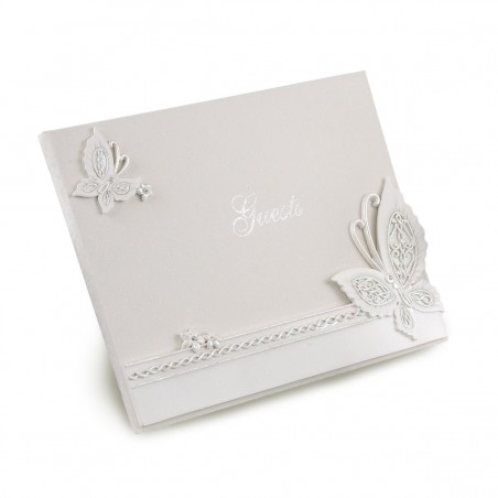 Libro Firma Matrimonio Farfalla 23x19cm