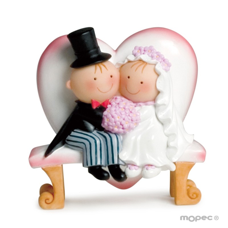 Figura di torta matrimonio pit & pita seduti
