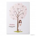 Foglio firma bambina comunione con abito corto 42x29 5cm