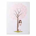 Foglio firma bambina comunione con abito corto 42x29 5cm