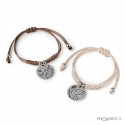 Bracciali in corda con medaglia simbolo di pace Dettaglio elegante per eventi