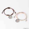 Bracciali in corda con medaglia simbolo di pace Dettaglio elegante per eventi