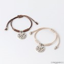 Bracciali in corda con medaglia simbolo di pace Dettaglio elegante per eventi