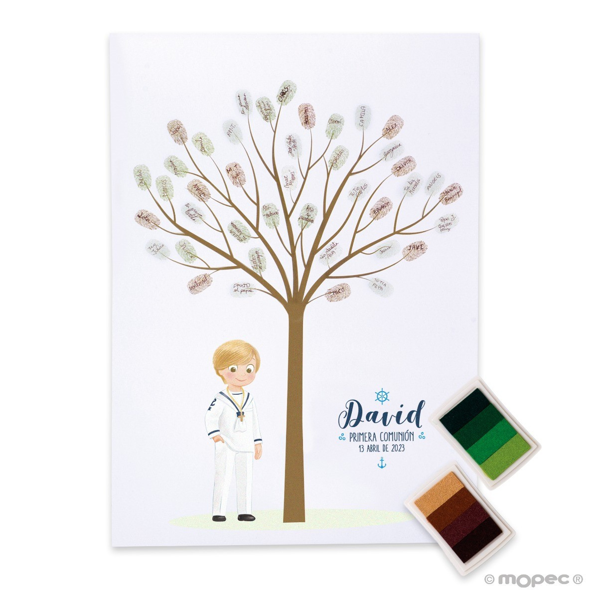 Foglio per firme comunione marinaio 29 5x42cm