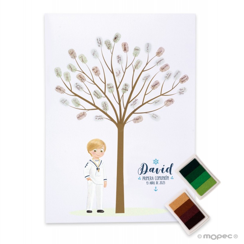 Foglio per firme comunione marinaio 29 5x42cm
