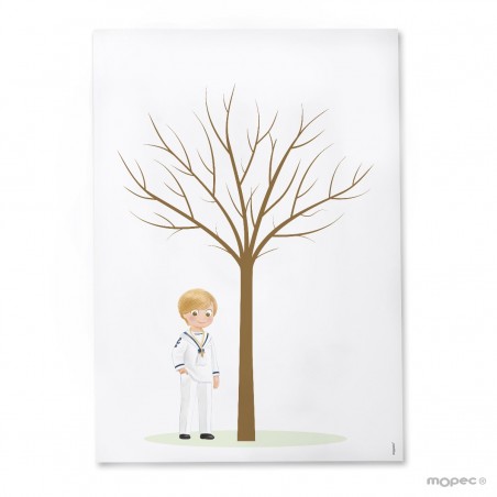 Foglio per firme comunione marinaio 29 5x42cm