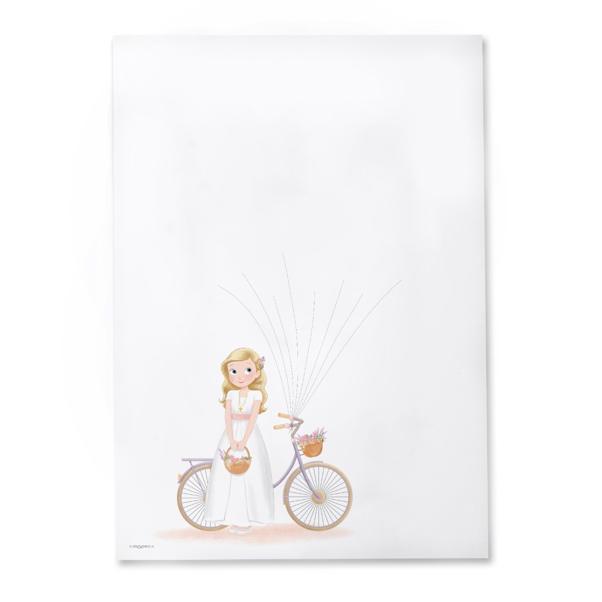 Foglio albero di impronte comunione bambina