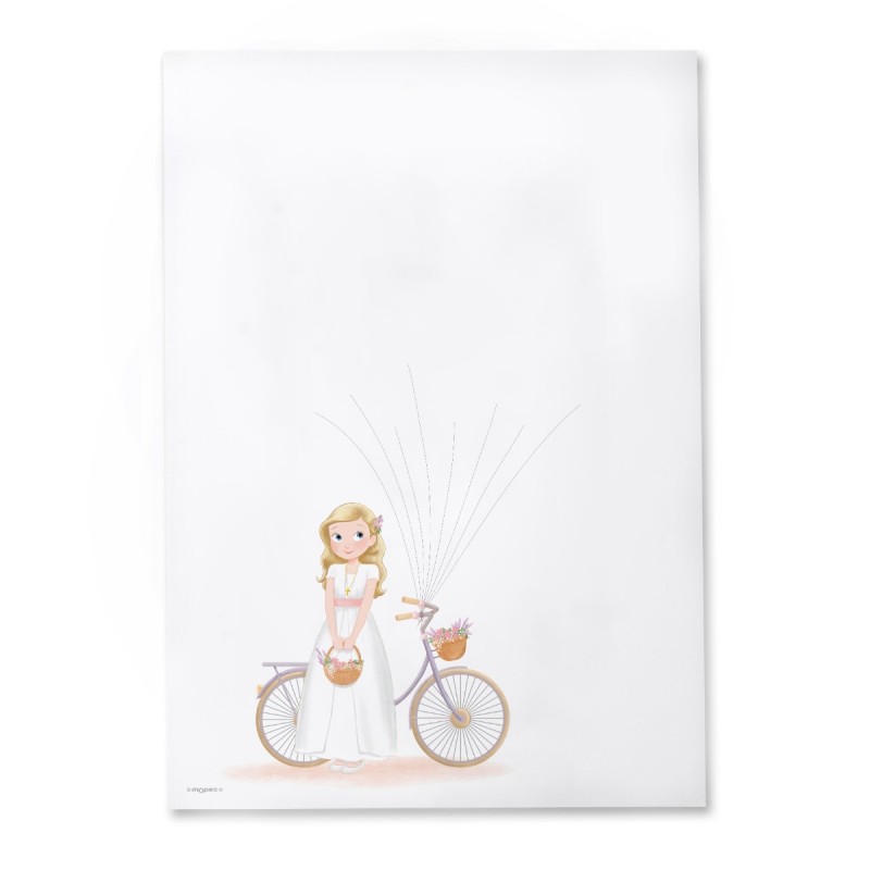 Foglio albero di impronte comunione bambina