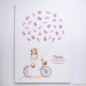 Foglio albero di impronte comunione bambina
