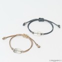 Fusamk Bracciale Uomo/Donna In Pelle Con Croce Metallica - Regolabile Da 17,8 A 20,3 Cm - Gioiello Religioso Moda