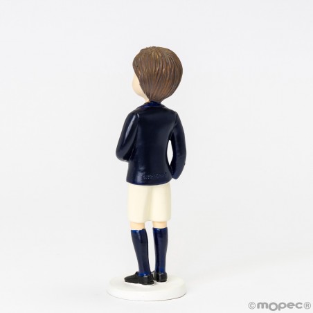 Figura di torta comunione bambino moro con pantaloni corti