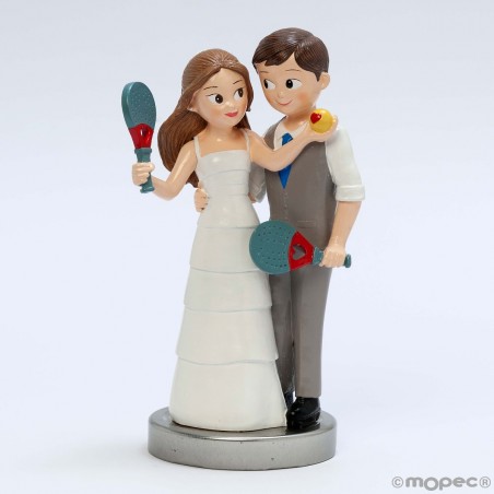 Torta figura innamorati Padel 10,5 x 18,5 cm.