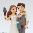 Figura di torta per matrimonio coppia padel