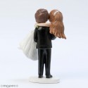 Figura di torta matrimonio sposa in braccio