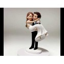 Figura di torta matrimonio sposa in braccio