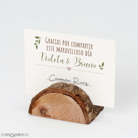 Baule in legno segnaposto portacarte