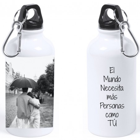 Bottiglia personalizzata con foto e testo a colori