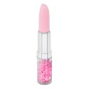Specchio con frase e penna rossetto con coriandoli presentato in borsa di organza