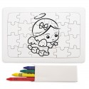 Puzzle da colorare bambina angioletto