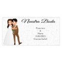 Cartone per matrimonio con nome dell'invitato per chiusura borsa e presentazione personalizzata