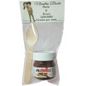 Nutella con cucchiaio presentata in busta trasparente con cartone personalizzato