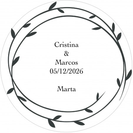 Adesivo personalizzato con il nome dell'invitato e degli...