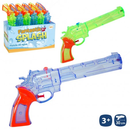 Pistola ad acqua tipo revolver trasparente