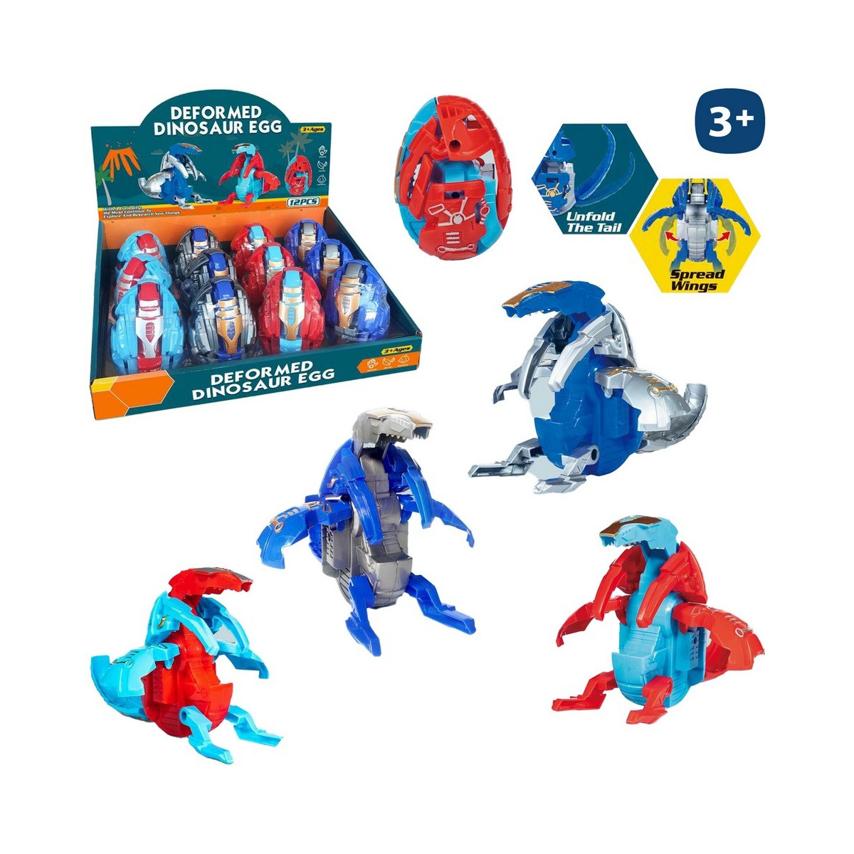 Uovo dinosauro robot autodeployante