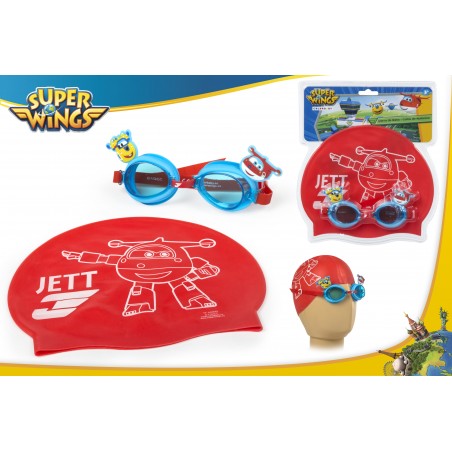 Occhiali Super Wings con cuffia da bagno per bambini