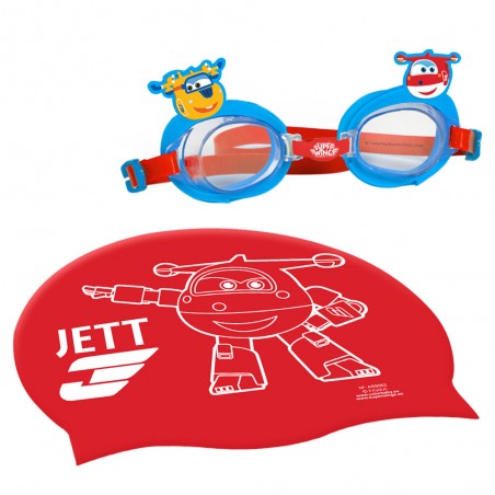 Occhiali Super Wings con cuffia da bagno per bambini