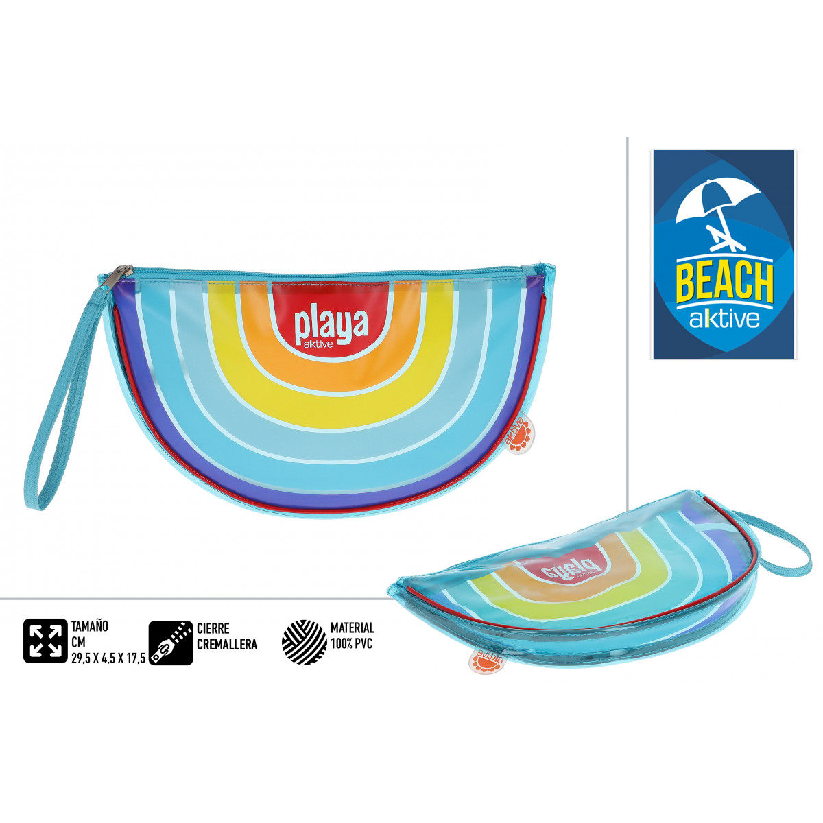Necessaire da spiaggia con chiusura a zip