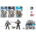 Set montaggio due figure articolate poliziotti
