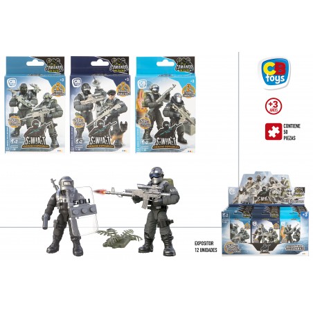 Set montaggio due figure articolate poliziotti