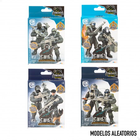 Set montaggio due figure articolate poliziotti