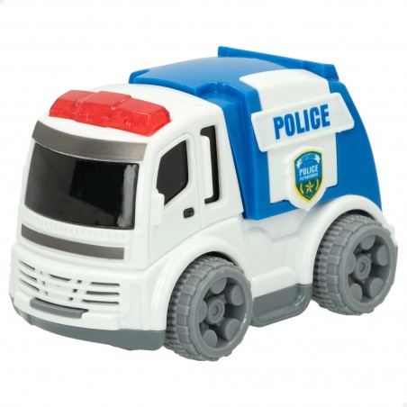 Camionetta di metallo della polizia o dell'ambulanza con sistema a frizione