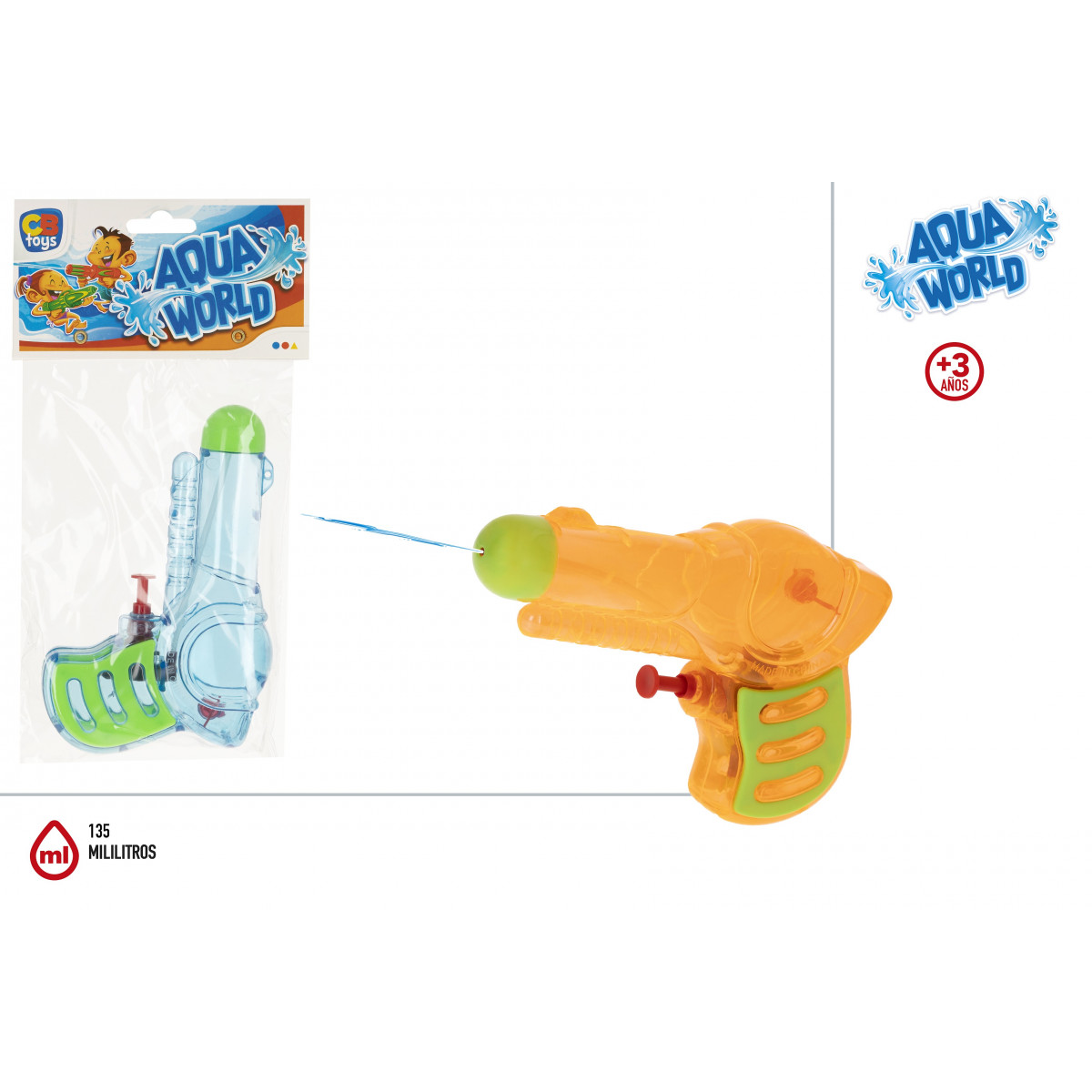 Pistola ad acqua trasparente da 135 ml