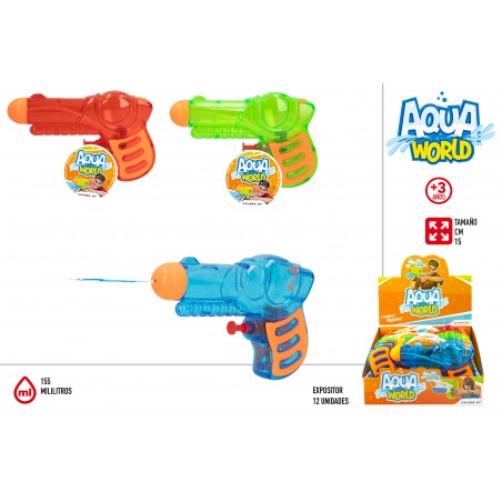 Pistola ad acqua assortita in colori 15 cm