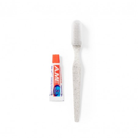 Set dentale con spazzolino e pasta presentato in scatola