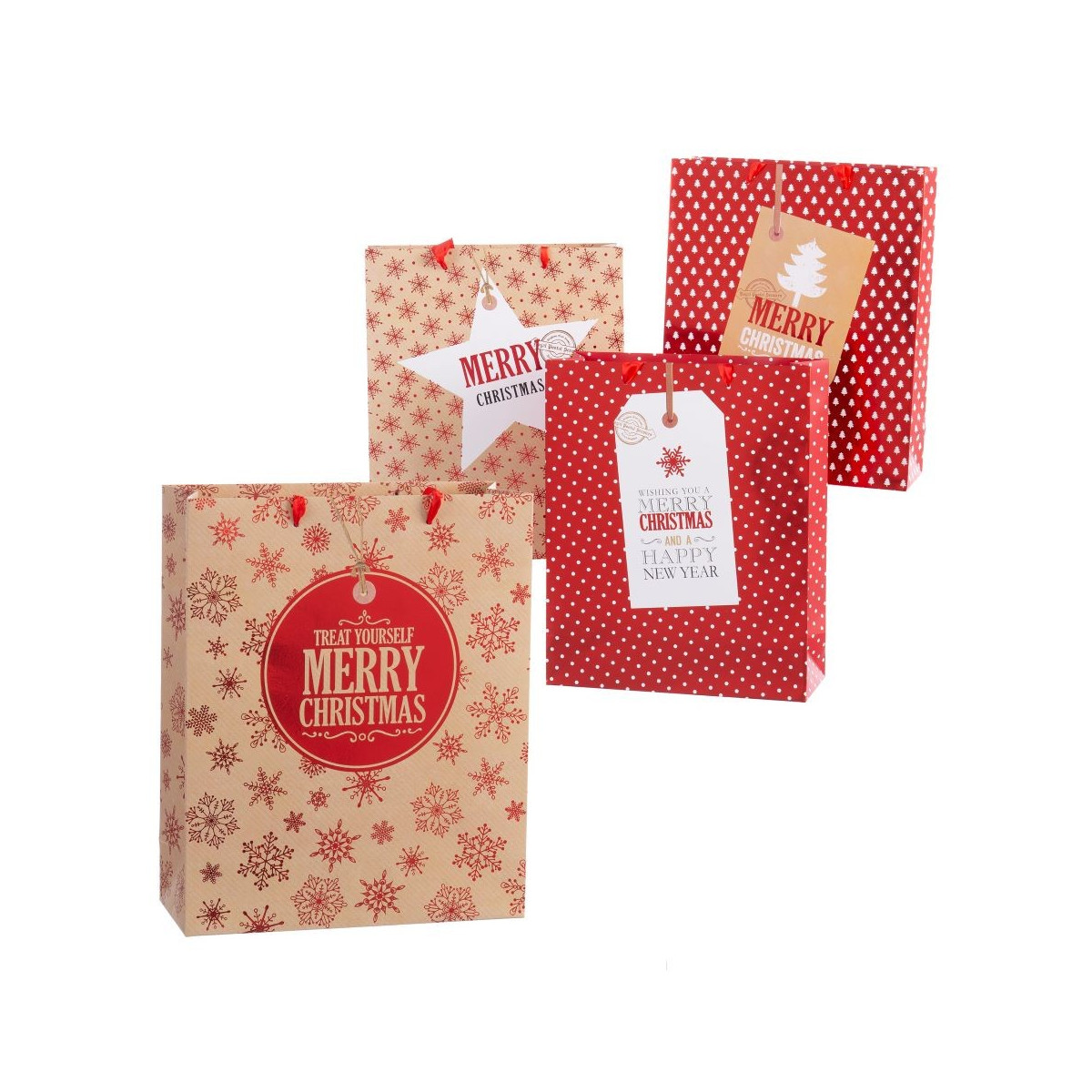 Borsa di carta per Natale assortita