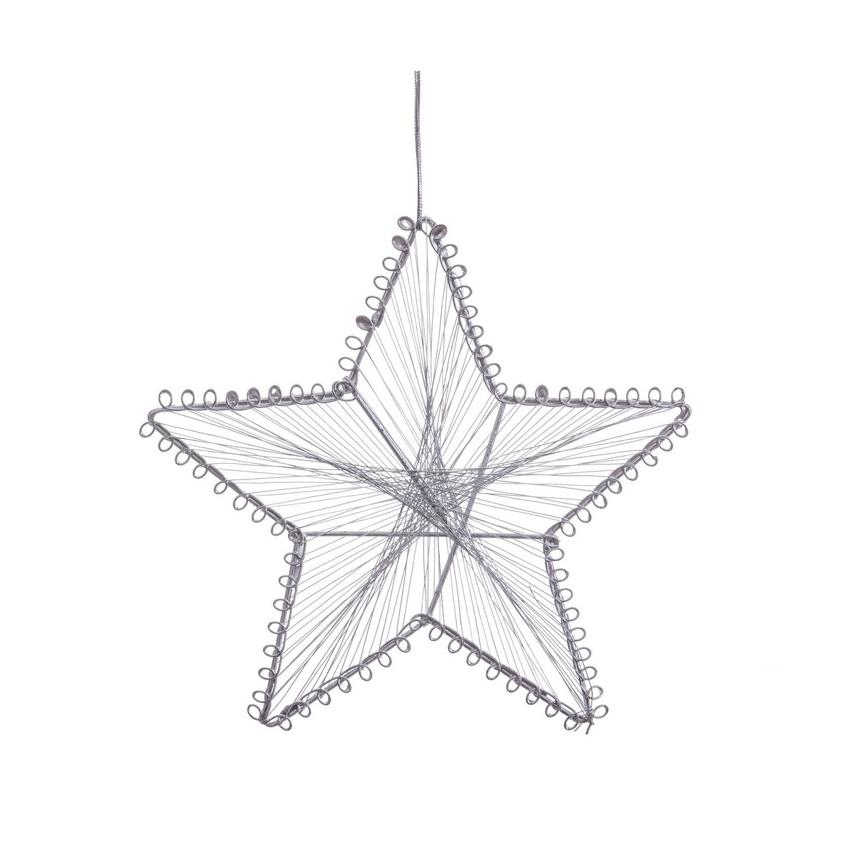 Decorazioni natalizie a forma di stella metallica