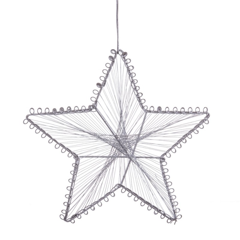 Decorazioni natalizie a forma di stella metallica