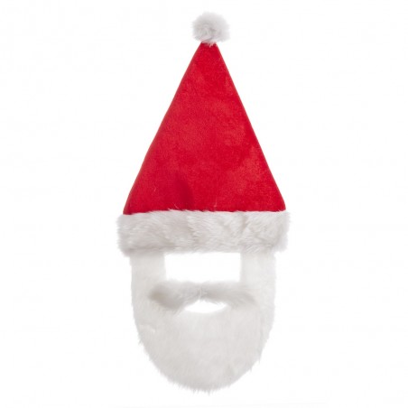 Cappello rosso di natale con barba