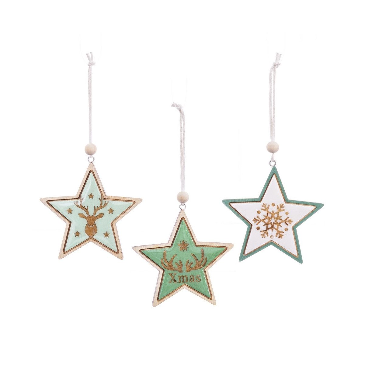 Decorazioni natalizie da appendere a forma di stella