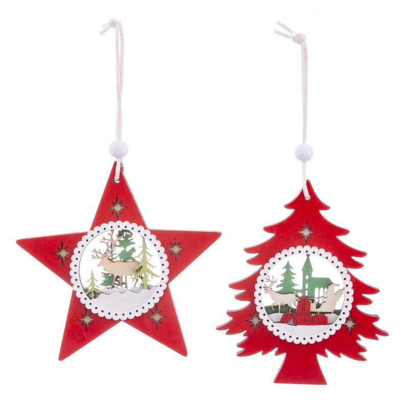 Ciondoli in legno per natale