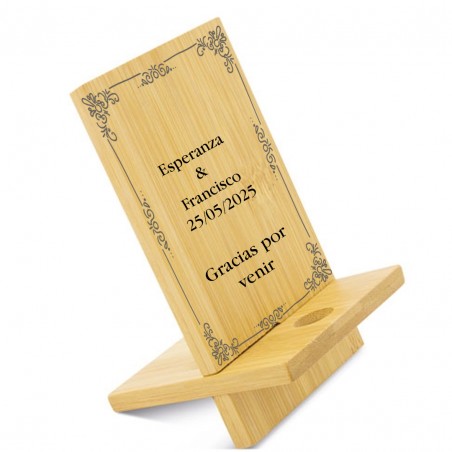 Porta Cellulare da Tavolo con Dedica Incisa